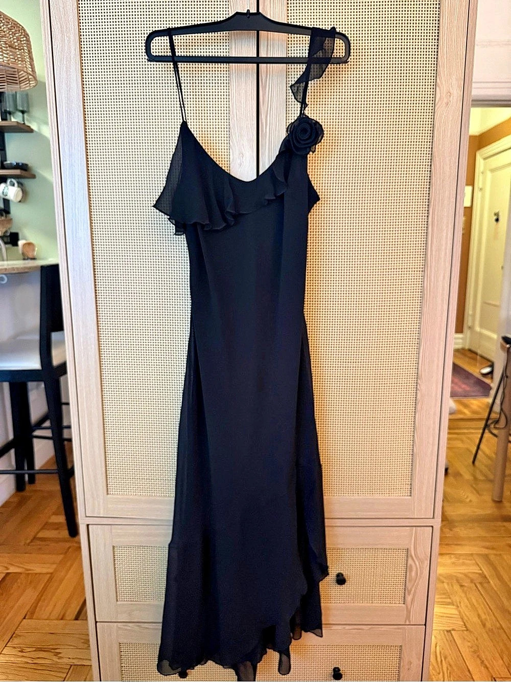 Wilfred Engage Dress Maxi Asymmetrical Black Small